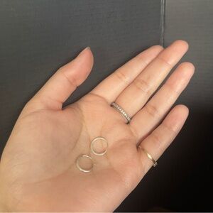Sterling silver dainty 9mm Huggie hoop earrings